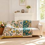 Cotton Floral Boho Throw Blanket