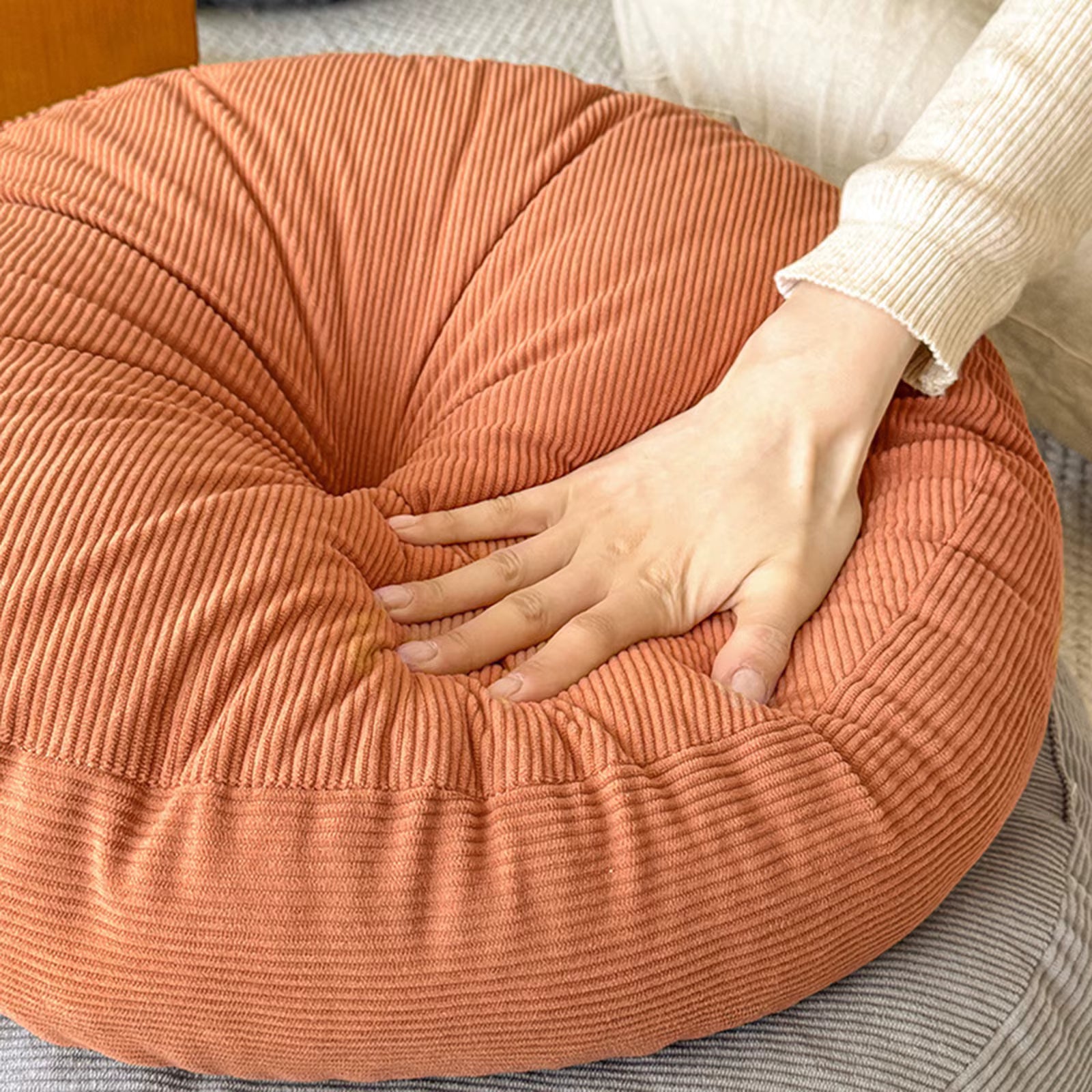 Soft Thickened Fabric Round Cushion - Set of 2