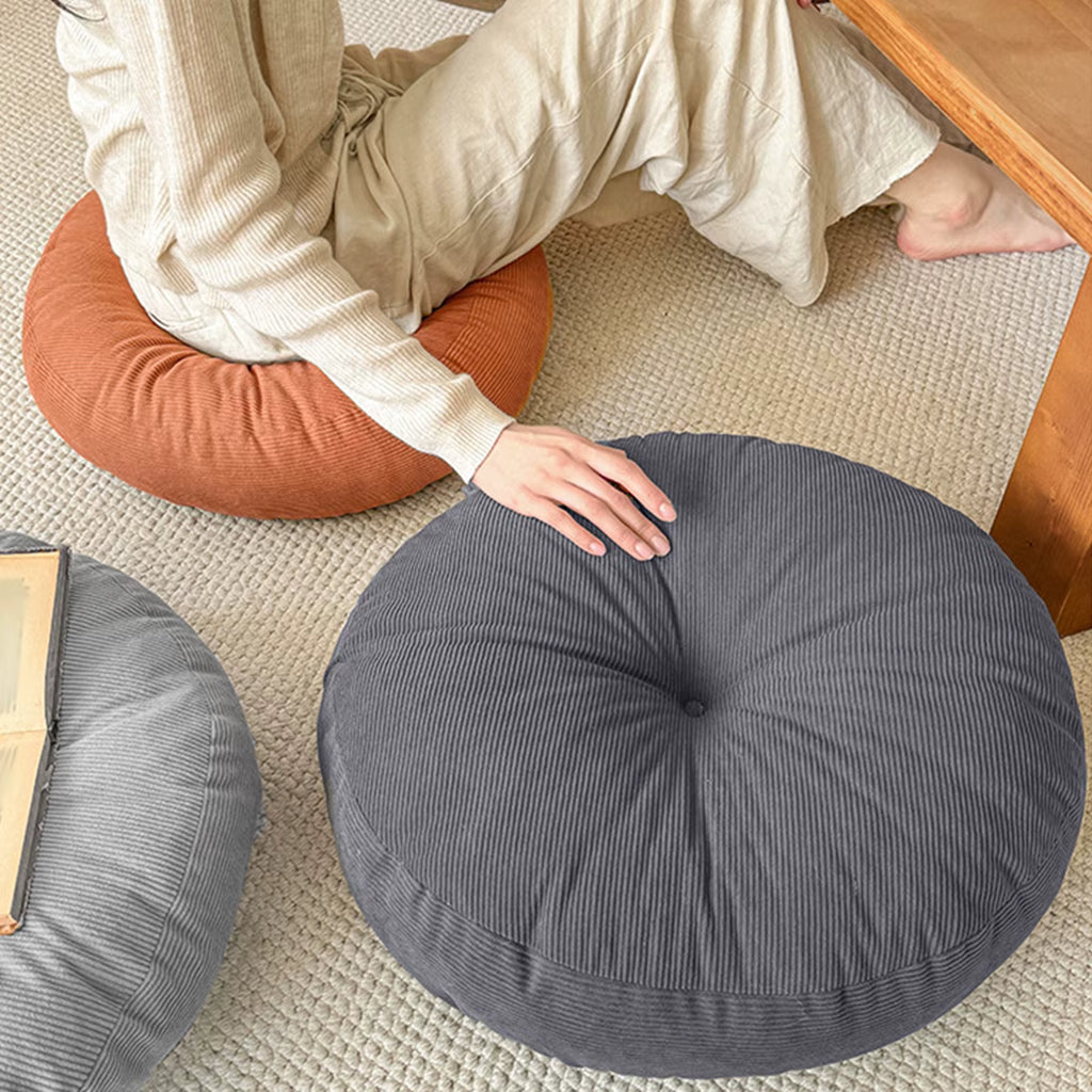 Soft Thickened Fabric Round Cushion - Set of 2