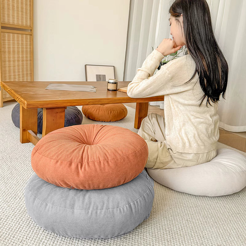 Soft Thickened Fabric Round Cushion - Set of 2