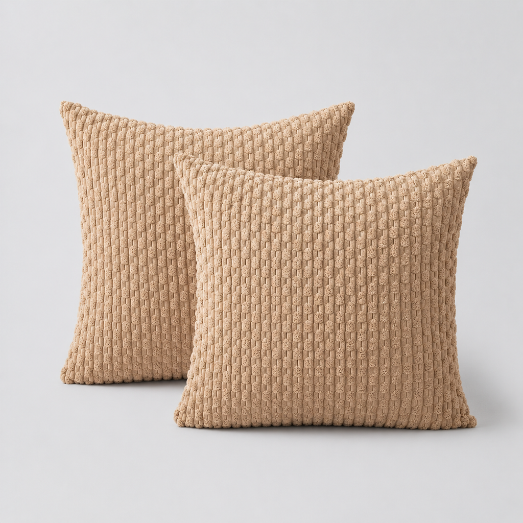 Striped Corduroy Cushion Cover - Set of 2