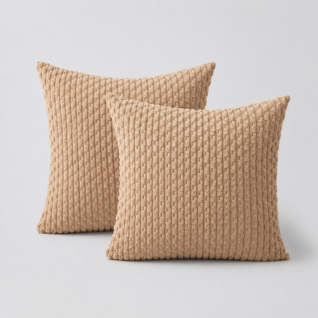 Striped Corduroy Cushion Cover - Set of 2