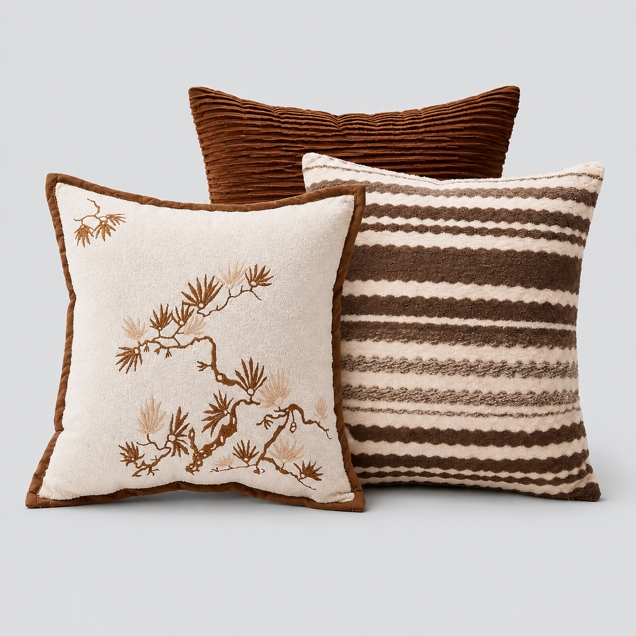 Embroidered Cotton Cushion Cover - Set of 4