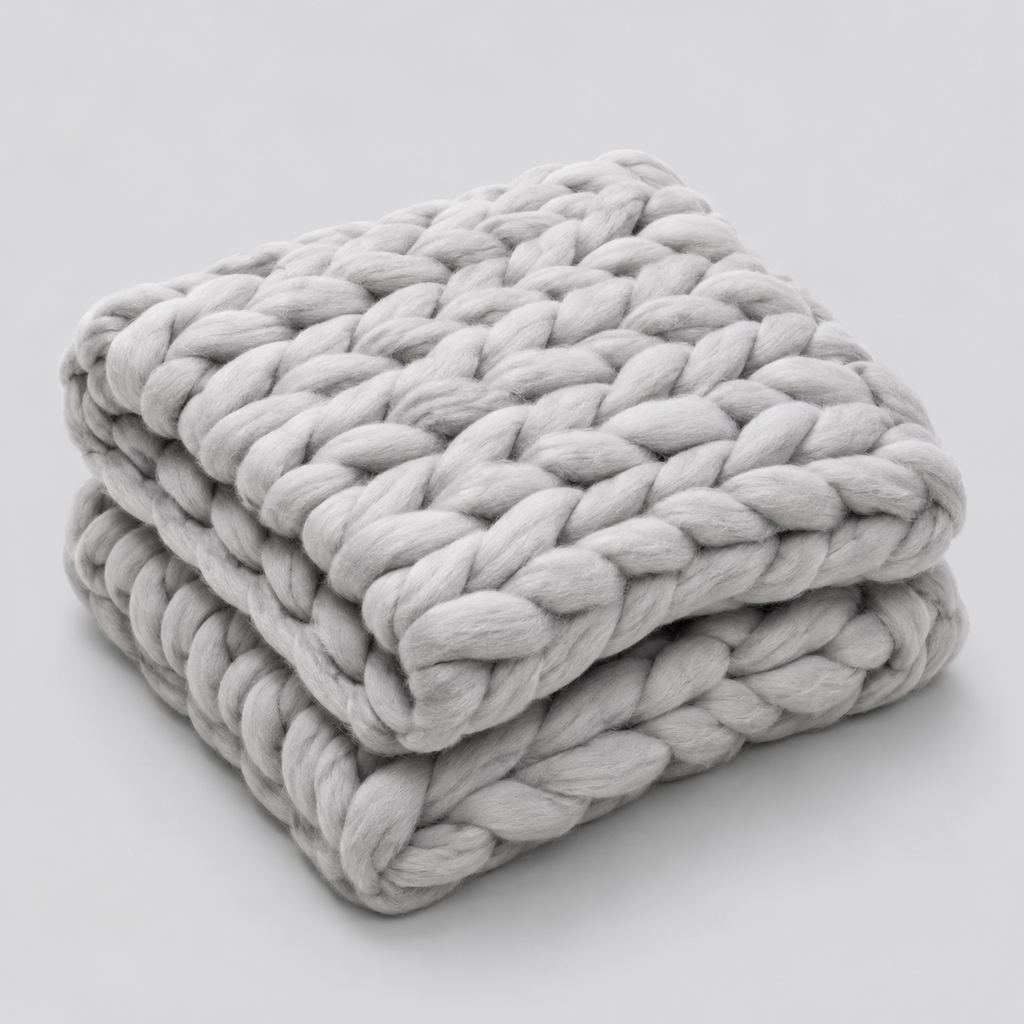 Handwoven Wool Knitted Blanket