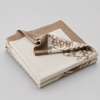 Knitted Cotton Floral Blanket