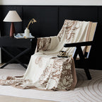 Knitted Cotton Floral Blanket