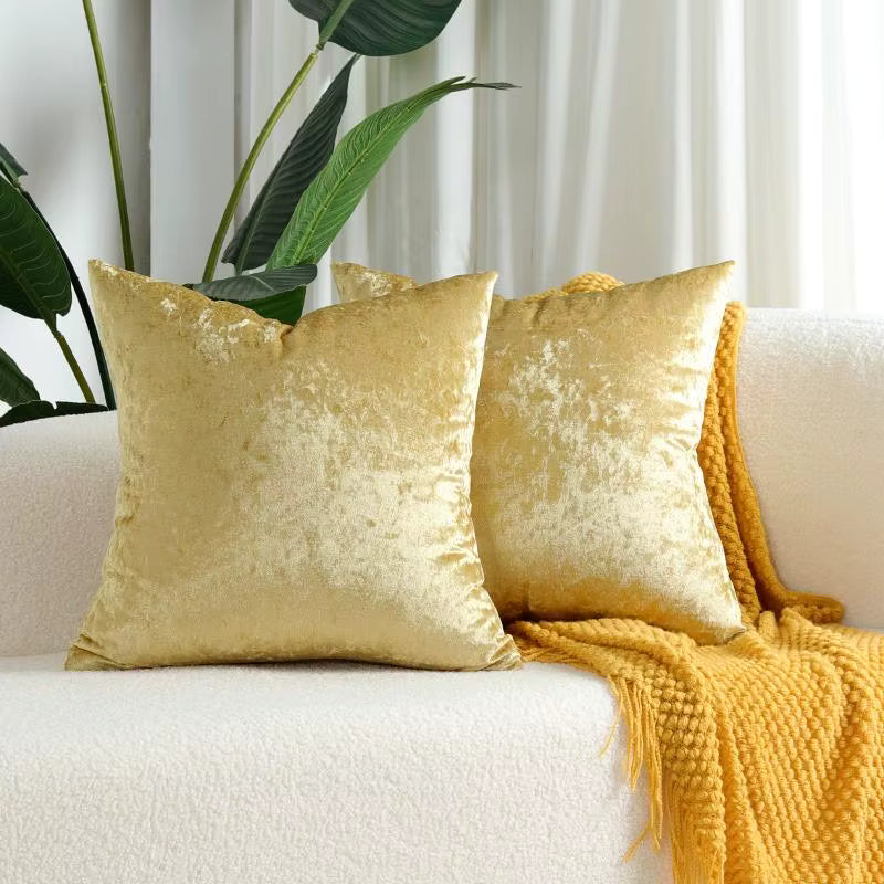 Solid Velvet Cushion Cover - Set of 2