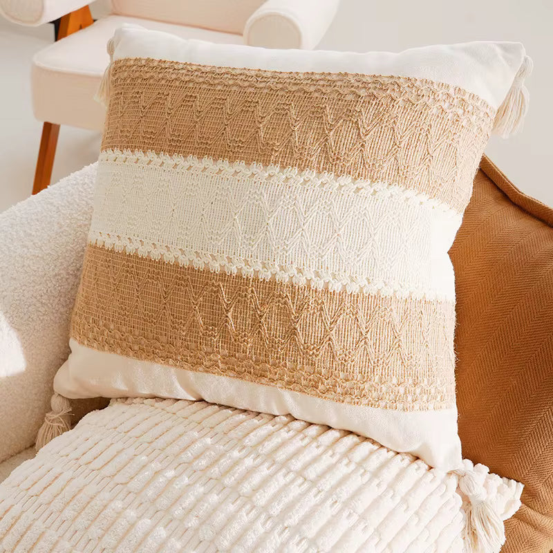 Stamped Fabric Waist Cushion Cover - Set of 2