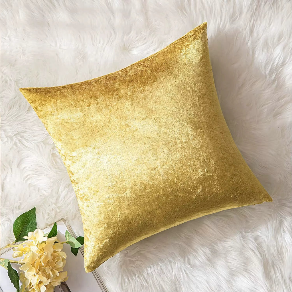 Solid Velvet Cushion Cover - Set of 2