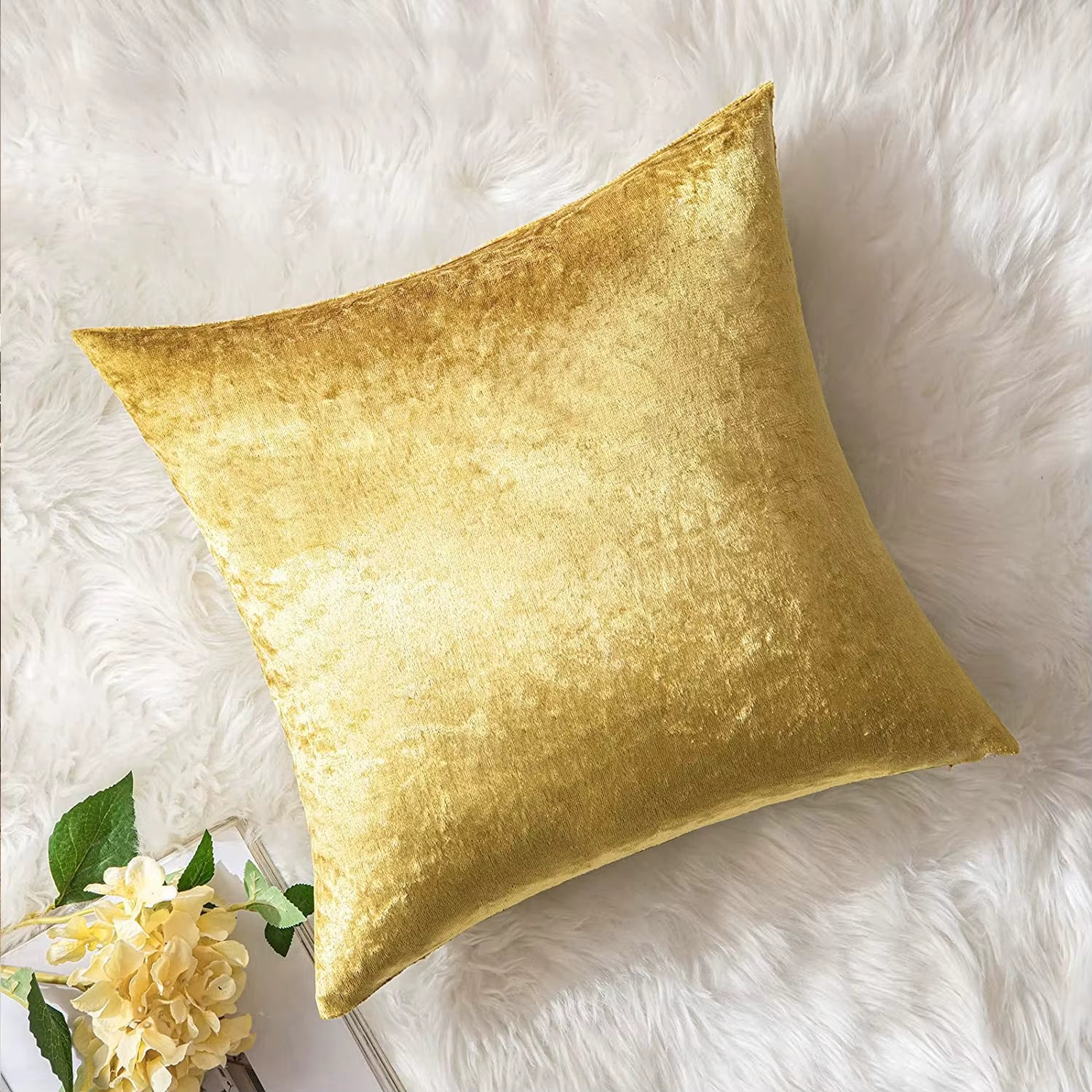 Solid Velvet Cushion Cover - Set of 2