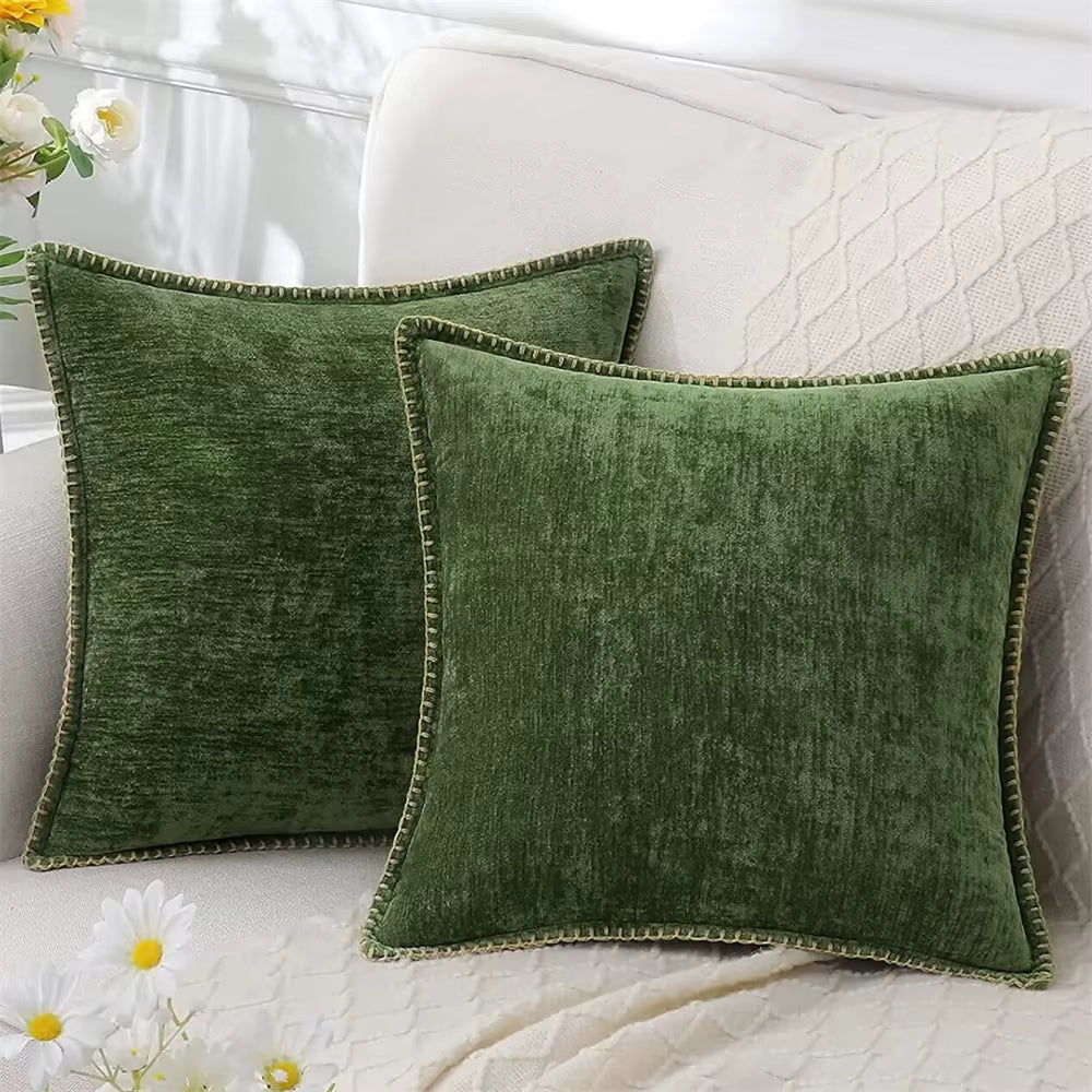Soft Chenille Cushion Cover - Set of 2