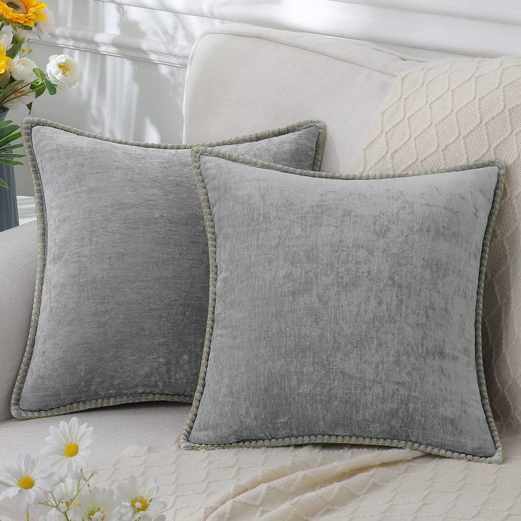 Soft Chenille Cushion Cover - Set of 2
