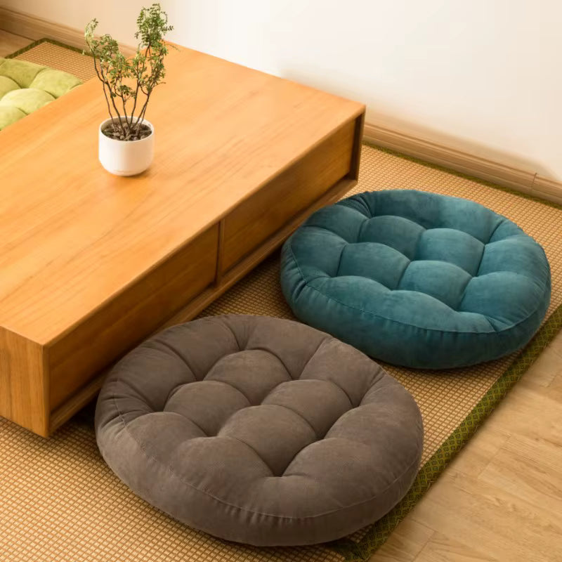 Tufted Corduroy Round Cushion - Set of 2
