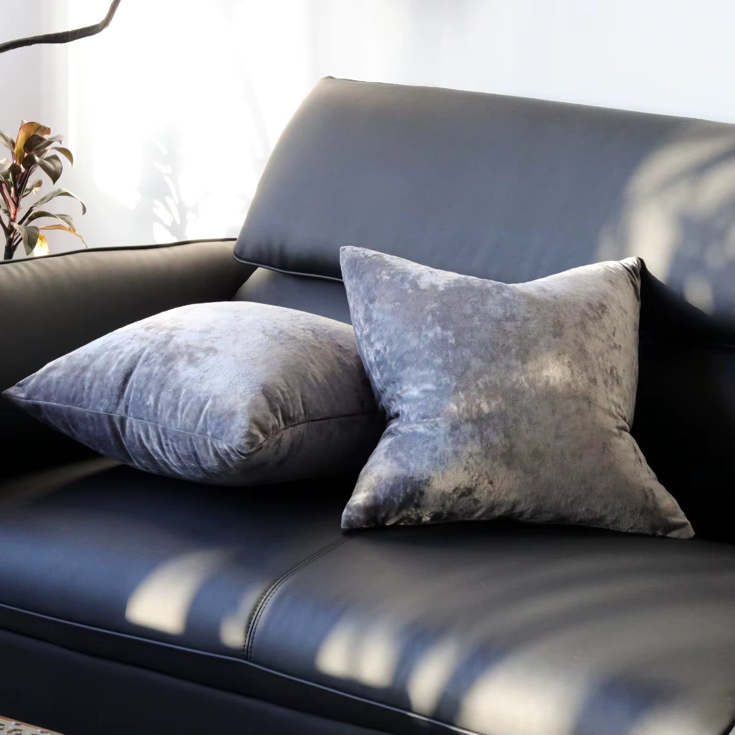 Solid Velvet Cushion Cover - Set of 2