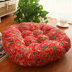 Boho Print Cotton Round Pillow - Set of 2