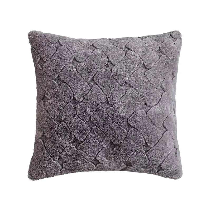 Imitation Rabbit Fur Pillow Cover - Set of 2