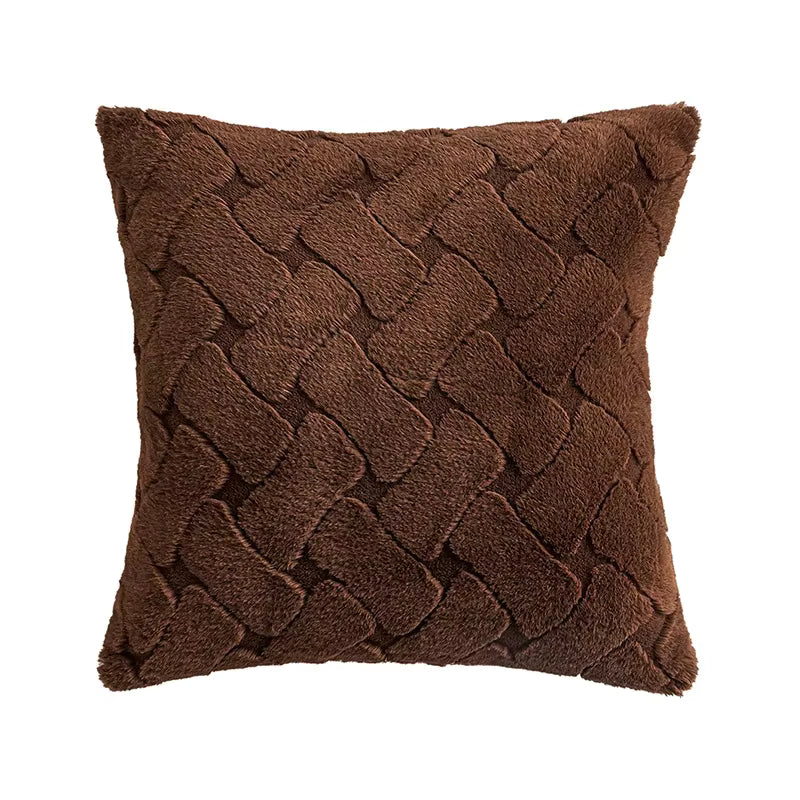 Imitation Rabbit Fur Pillow Cover - Set of 2