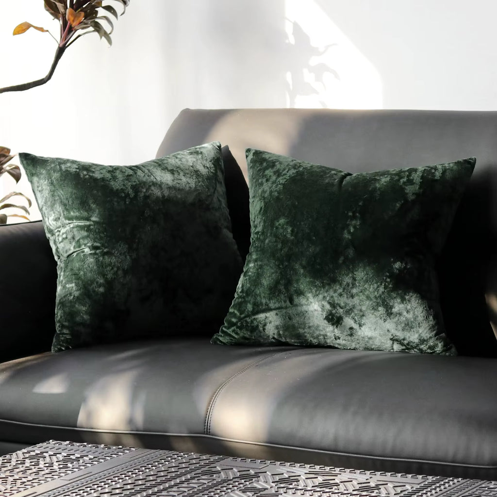 Solid Velvet Cushion Cover - Set of 2