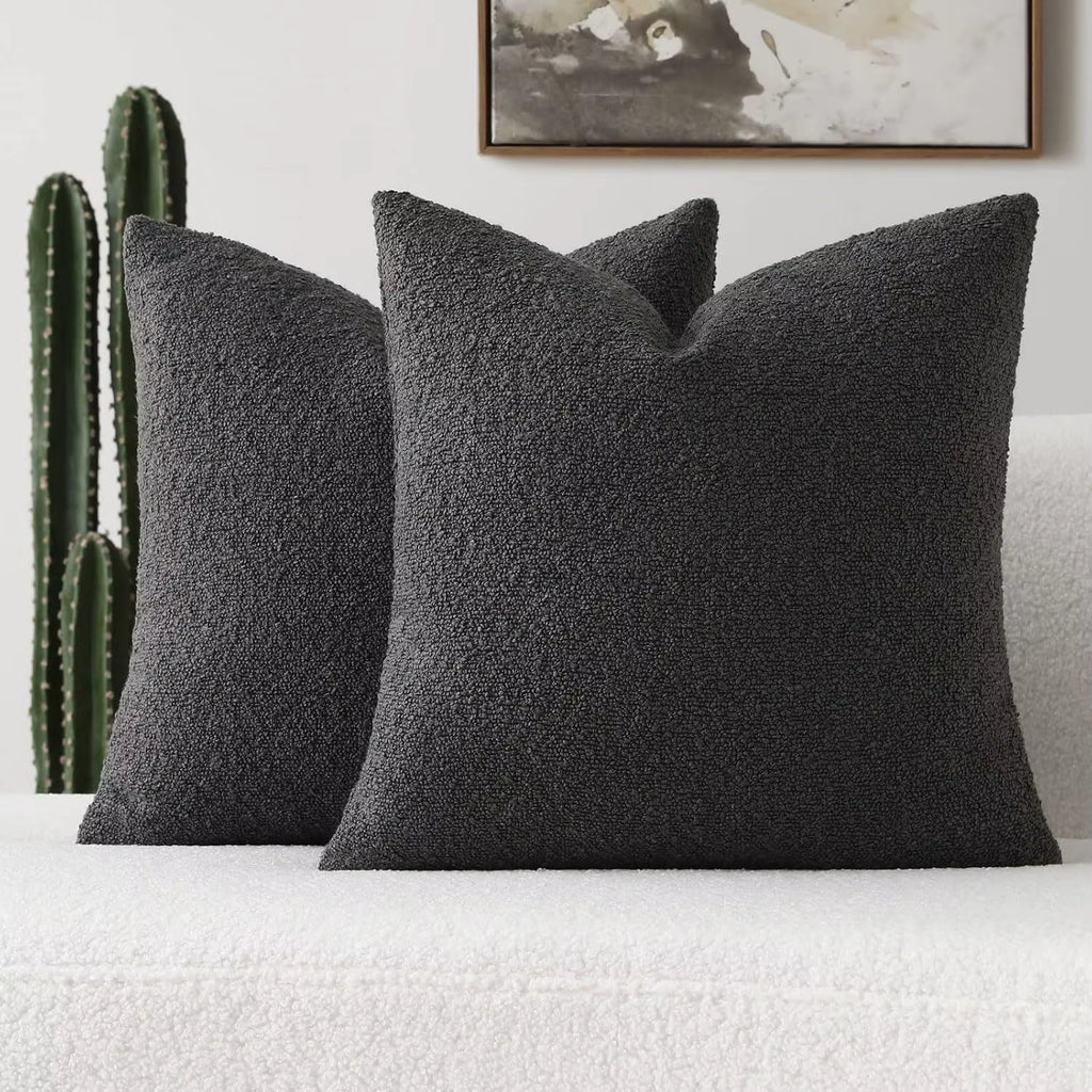 Curly Lamb Wool Cushion Cover - Set of 2