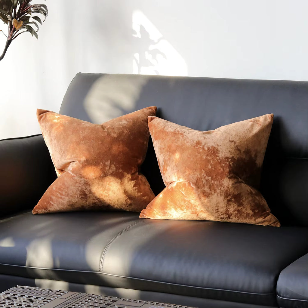Solid Velvet Cushion Cover - Set of 2