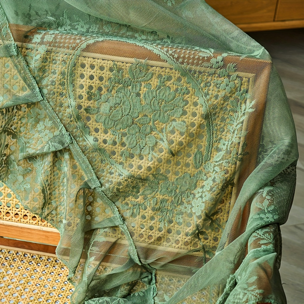 Floral Embroidered Lace Curtains