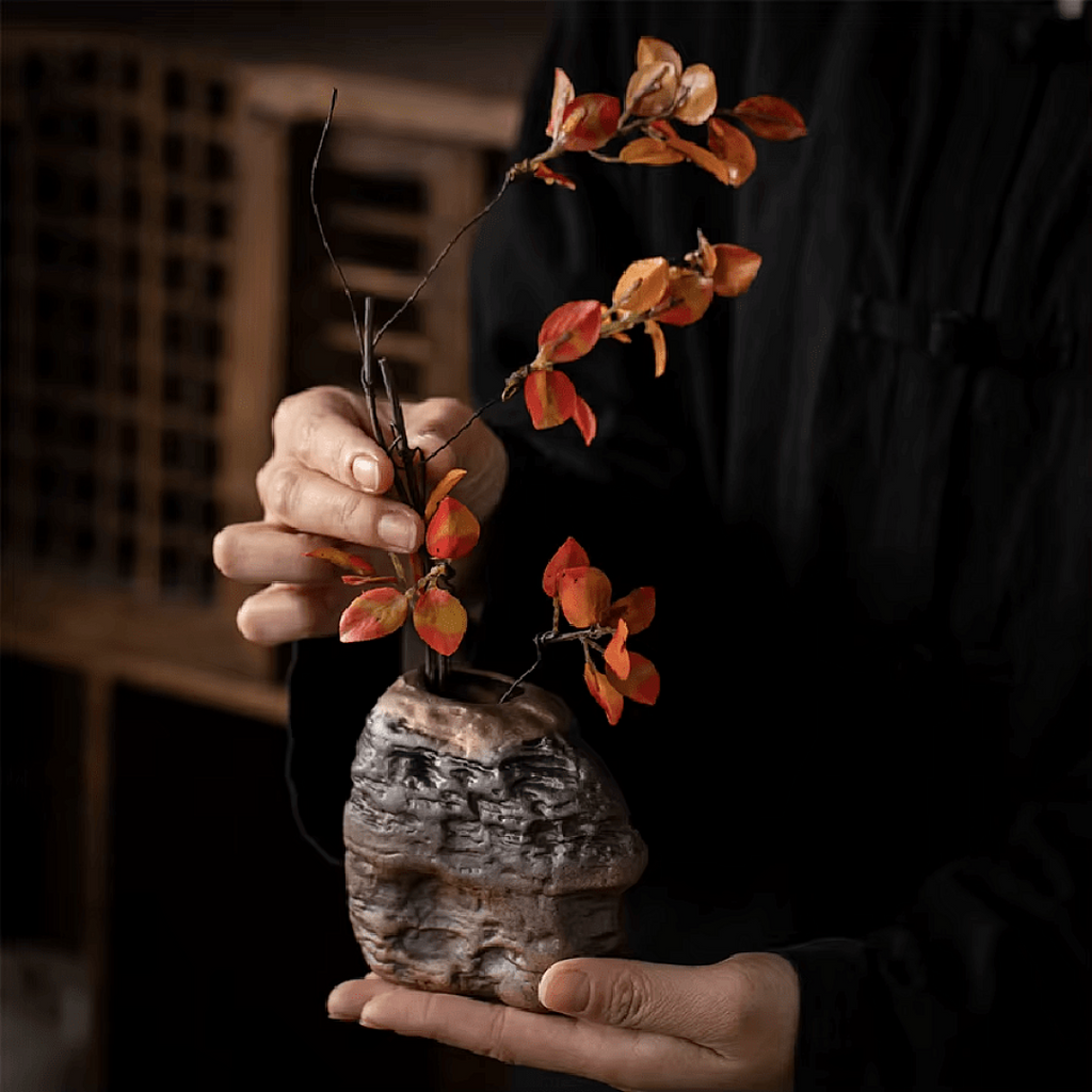 Textured Ceramic Vase Set
