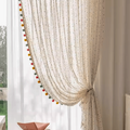 Retro Cotton Linen Sheer Curtains
