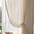 Retro Cotton Linen Sheer Curtains