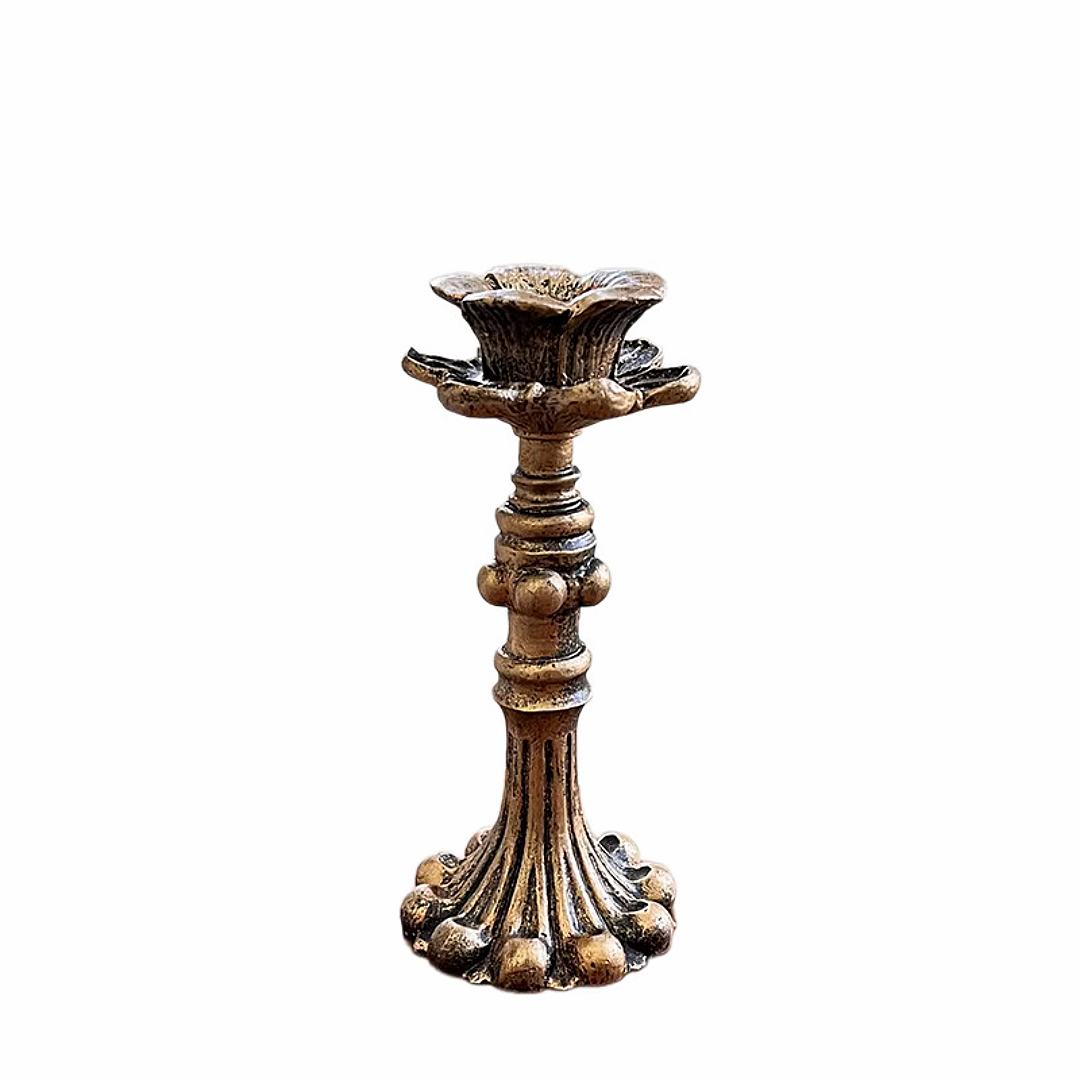 Bronze Resin Taper Candle Holder