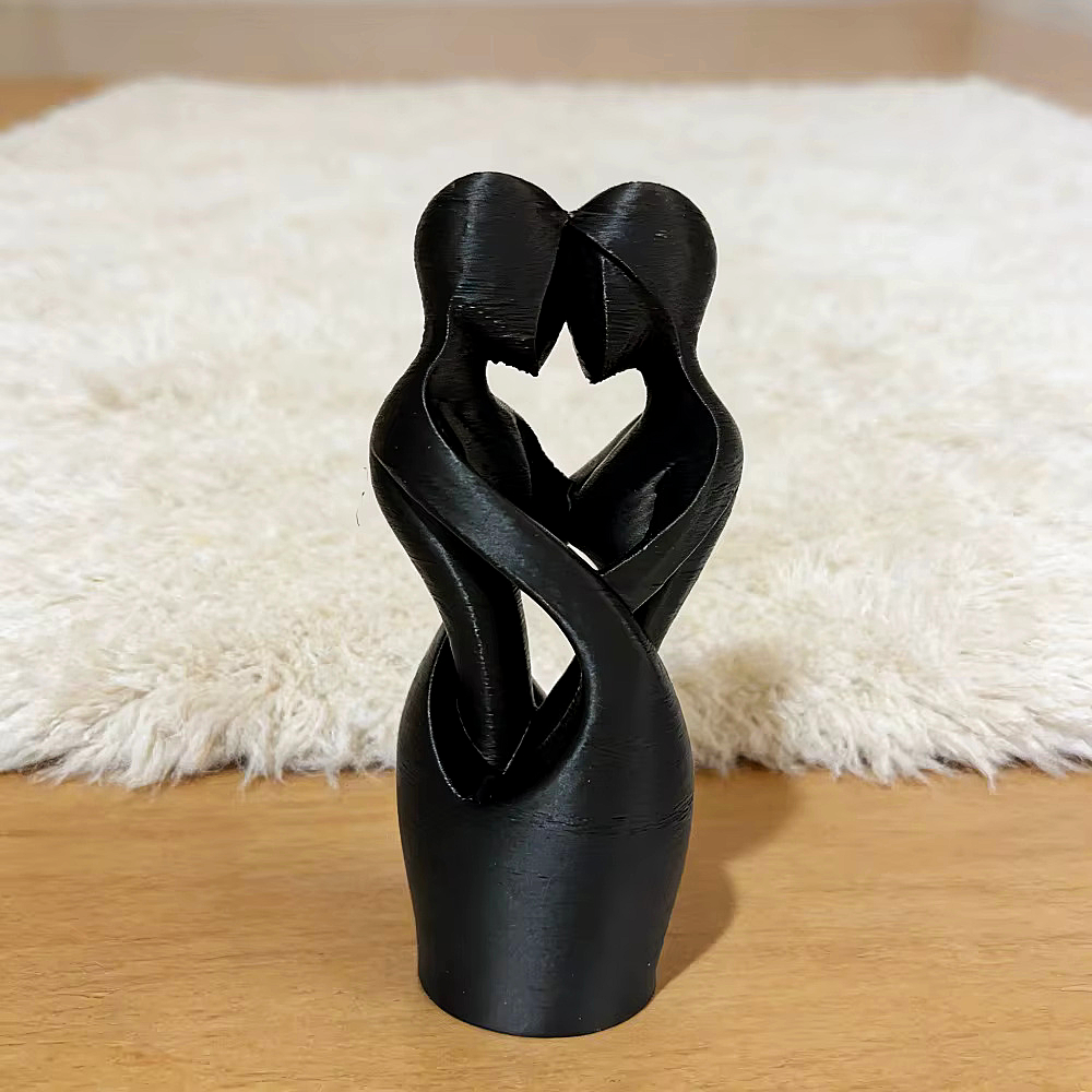 Connected Hearts Couple Sculpture