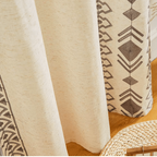 Linen Boho Curtain Panels