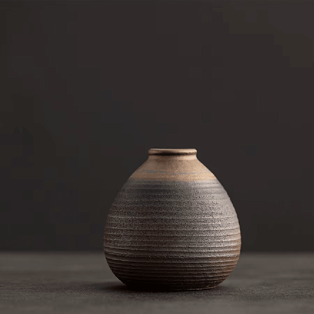 Textured Ceramic Vase Set