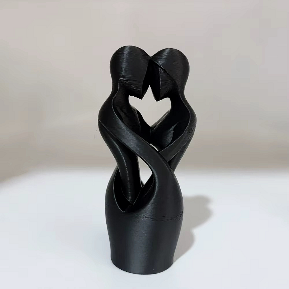 Connected Hearts Couple Sculpture