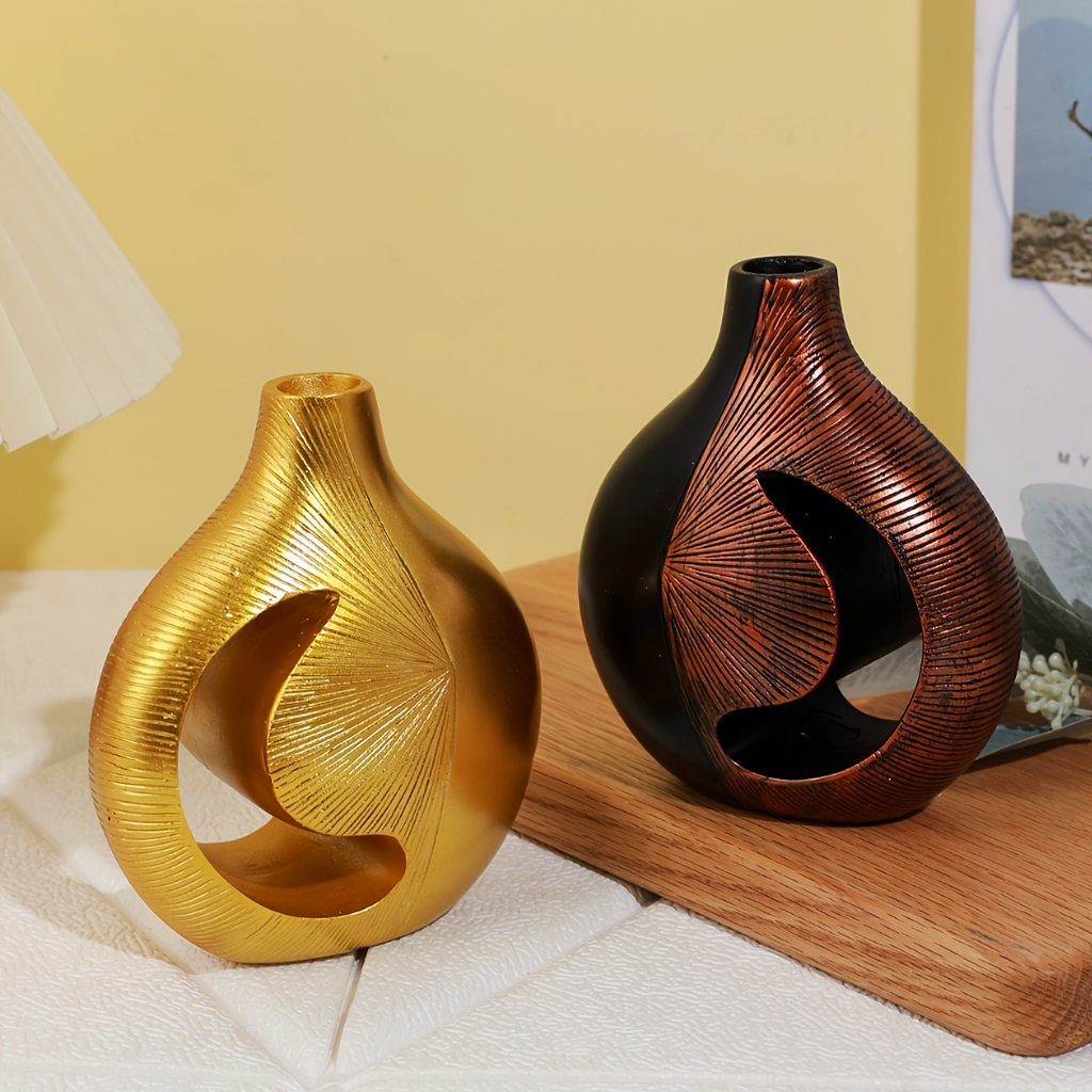 Resin Crescent Shape Vase