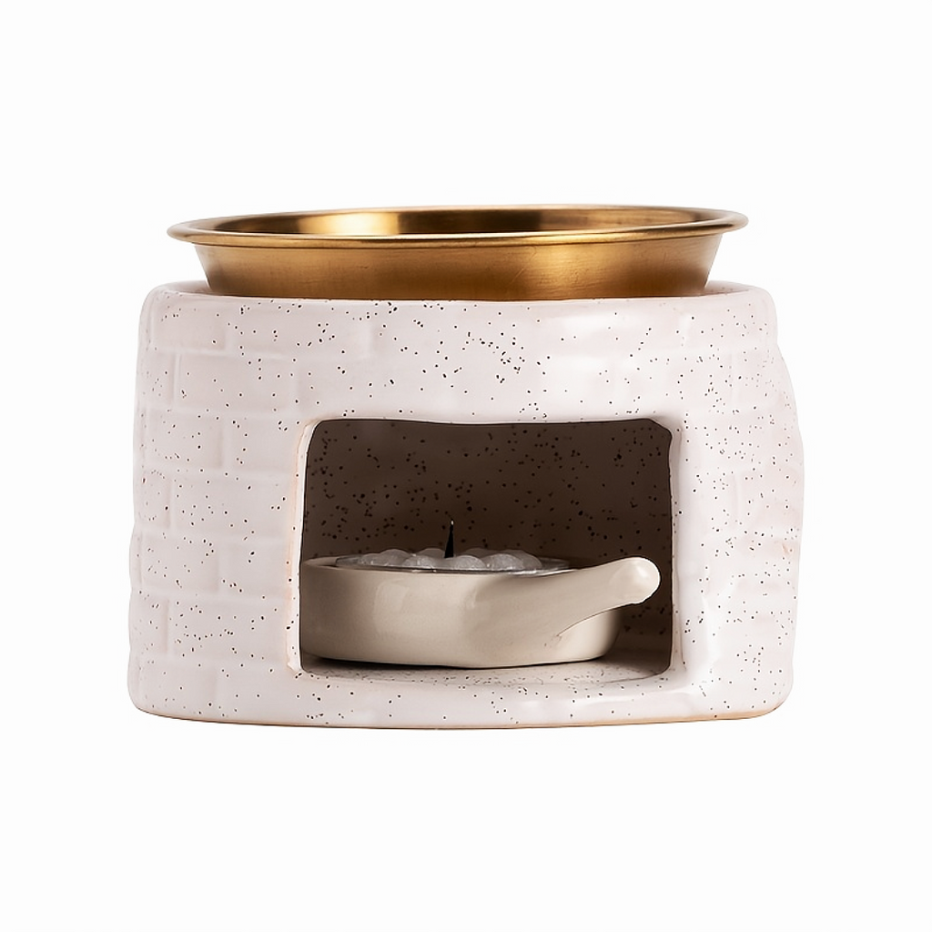 Ceramic Oil Burner & Incense Diffuser Set