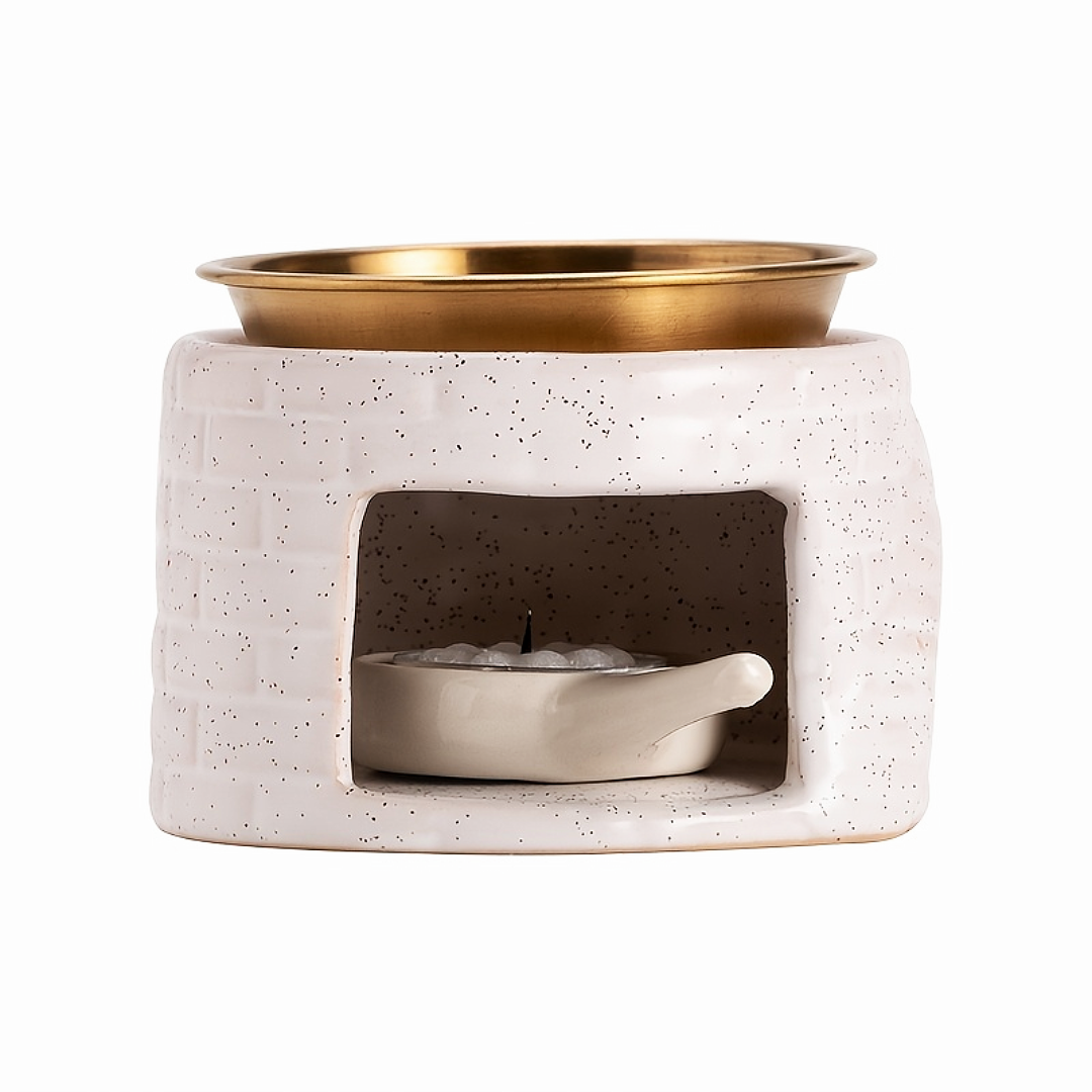 Ceramic Oil Burner & Incense Diffuser Set