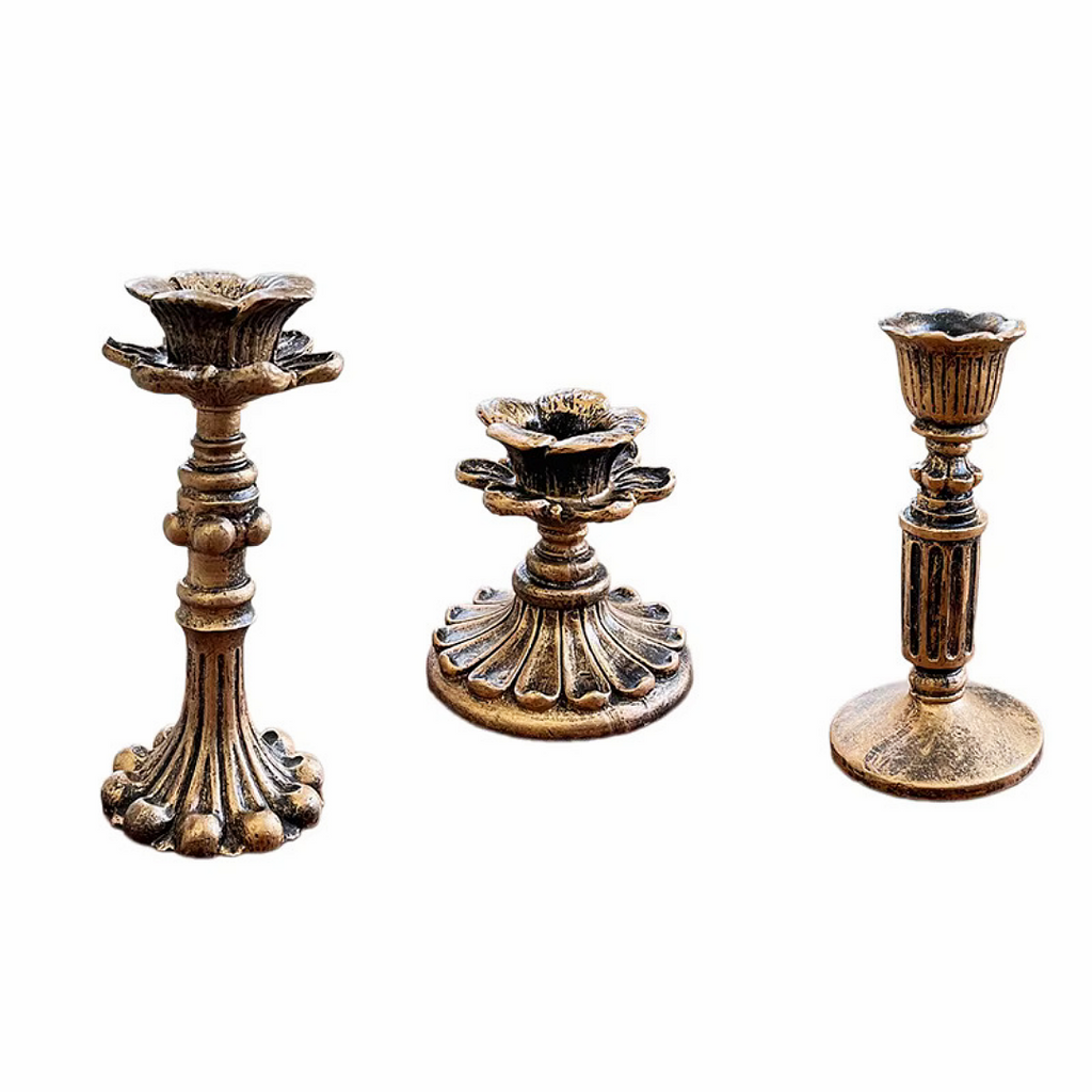 Bronze Resin Taper Candle Holder