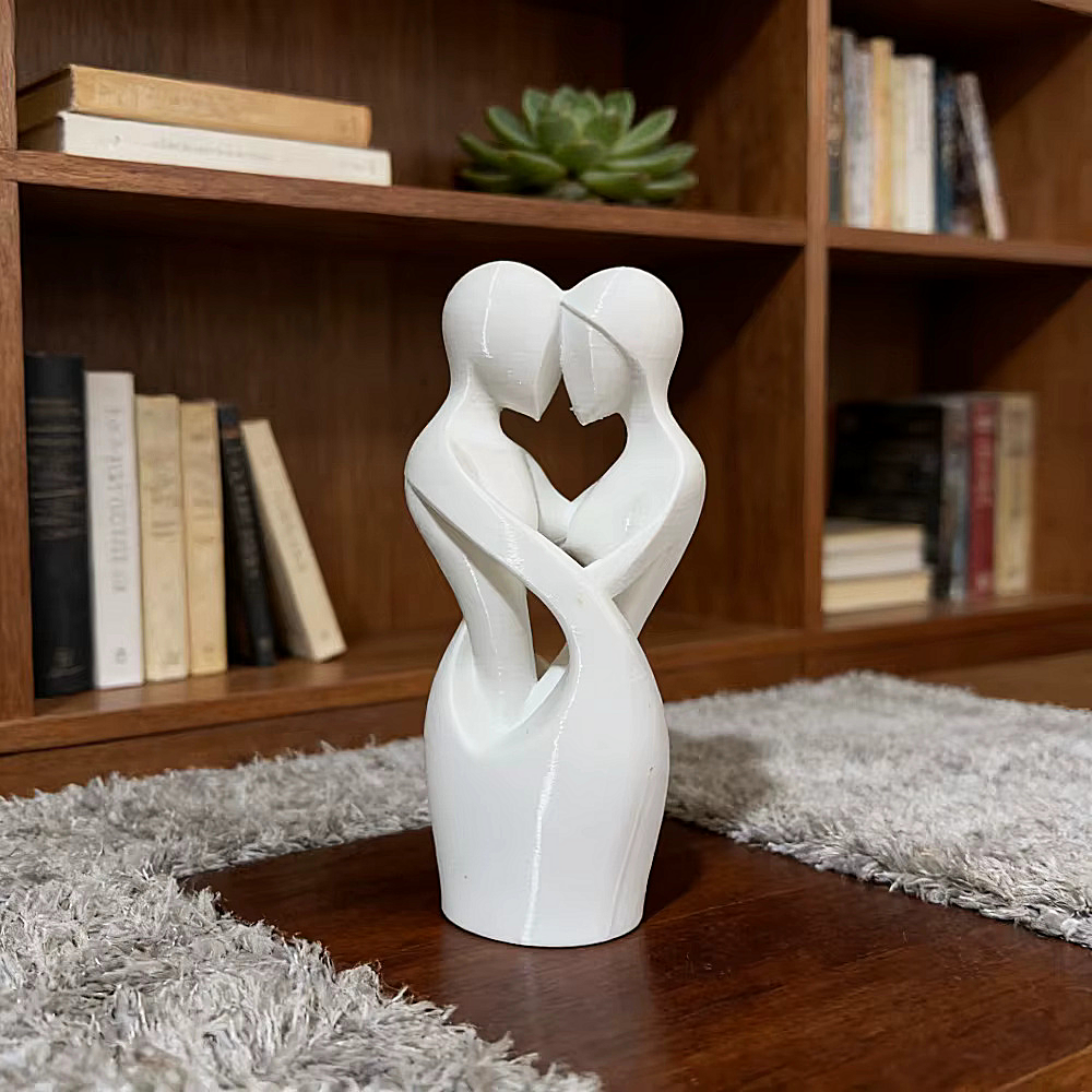 Connected Hearts Couple Sculpture