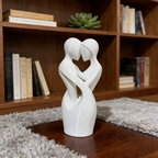 Connected Hearts Couple Sculpture