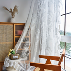 Floral Embroidered Lace Curtains