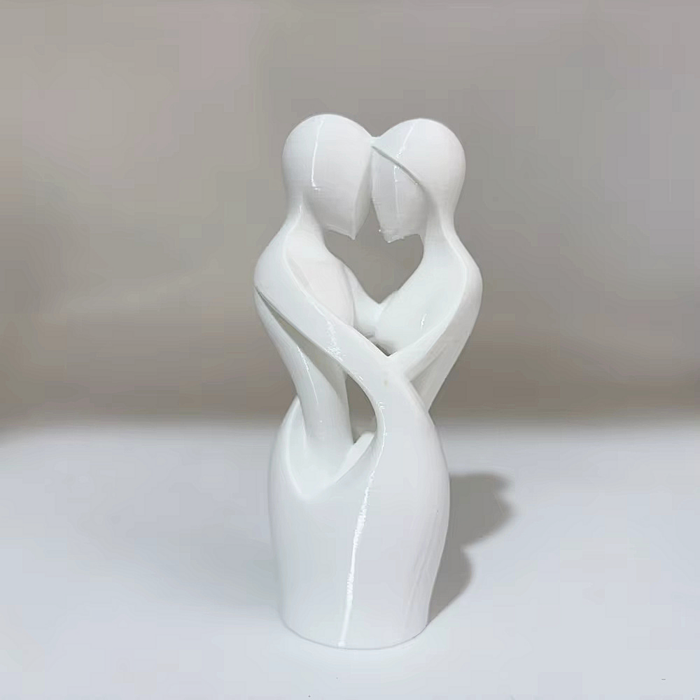 Connected Hearts Couple Sculpture