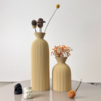 Ribbed Bottle Shape Vase