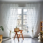 Floral Embroidered Lace Curtains