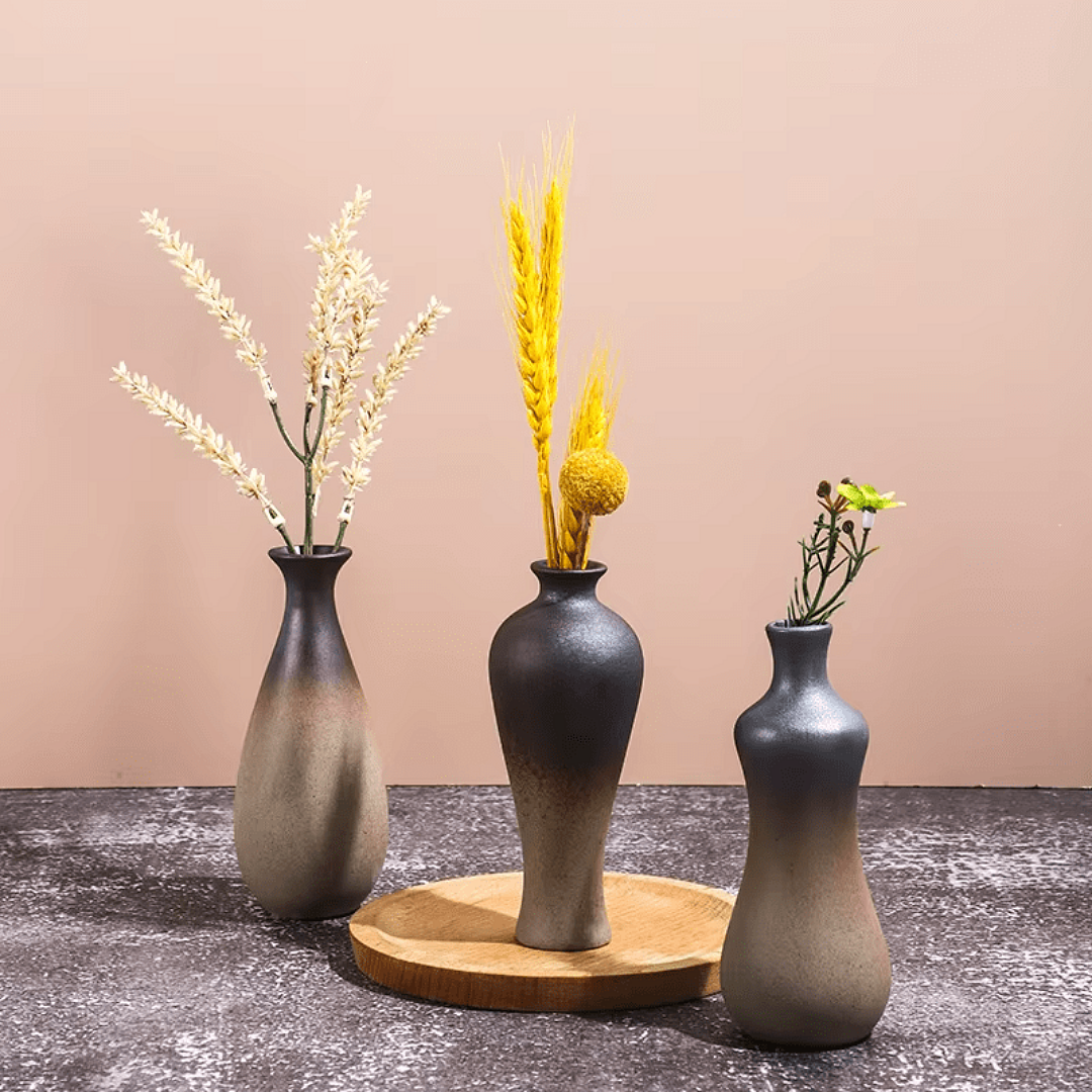 Rustic Texture Vase Set
