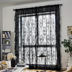 Floral Embroidered Lace Curtains