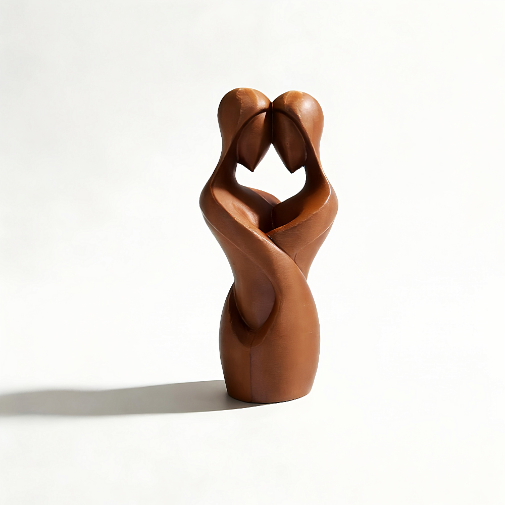 Connected Hearts Couple Sculpture