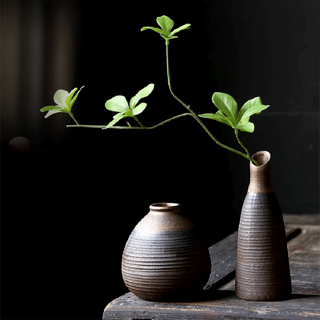 Textured Ceramic Vase Set