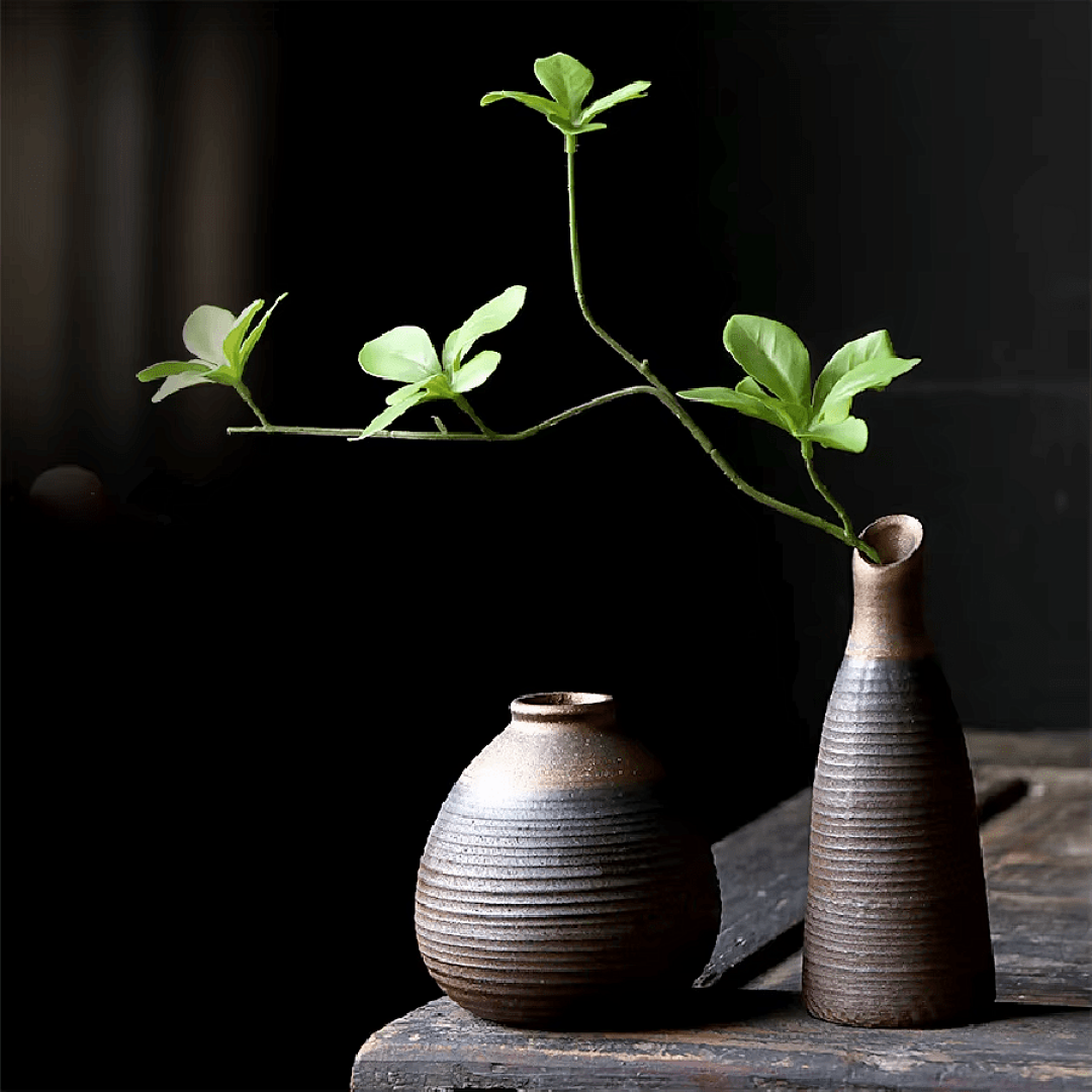 Textured Ceramic Vase Set