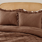 Ruffled Quilted Microfiber Comforter