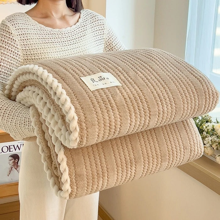 Warm Plaid Winter Throw Blanket